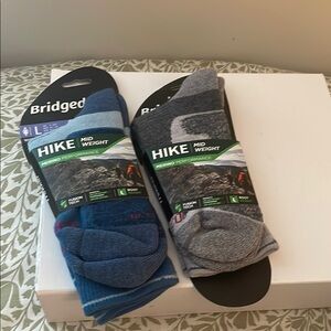 Bridgedale 2 pairs- Women’s Hike Midweight Socks - Blue and Gray